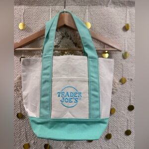 NWT Trader Joe’s Mini Green Pastel Tote Bag